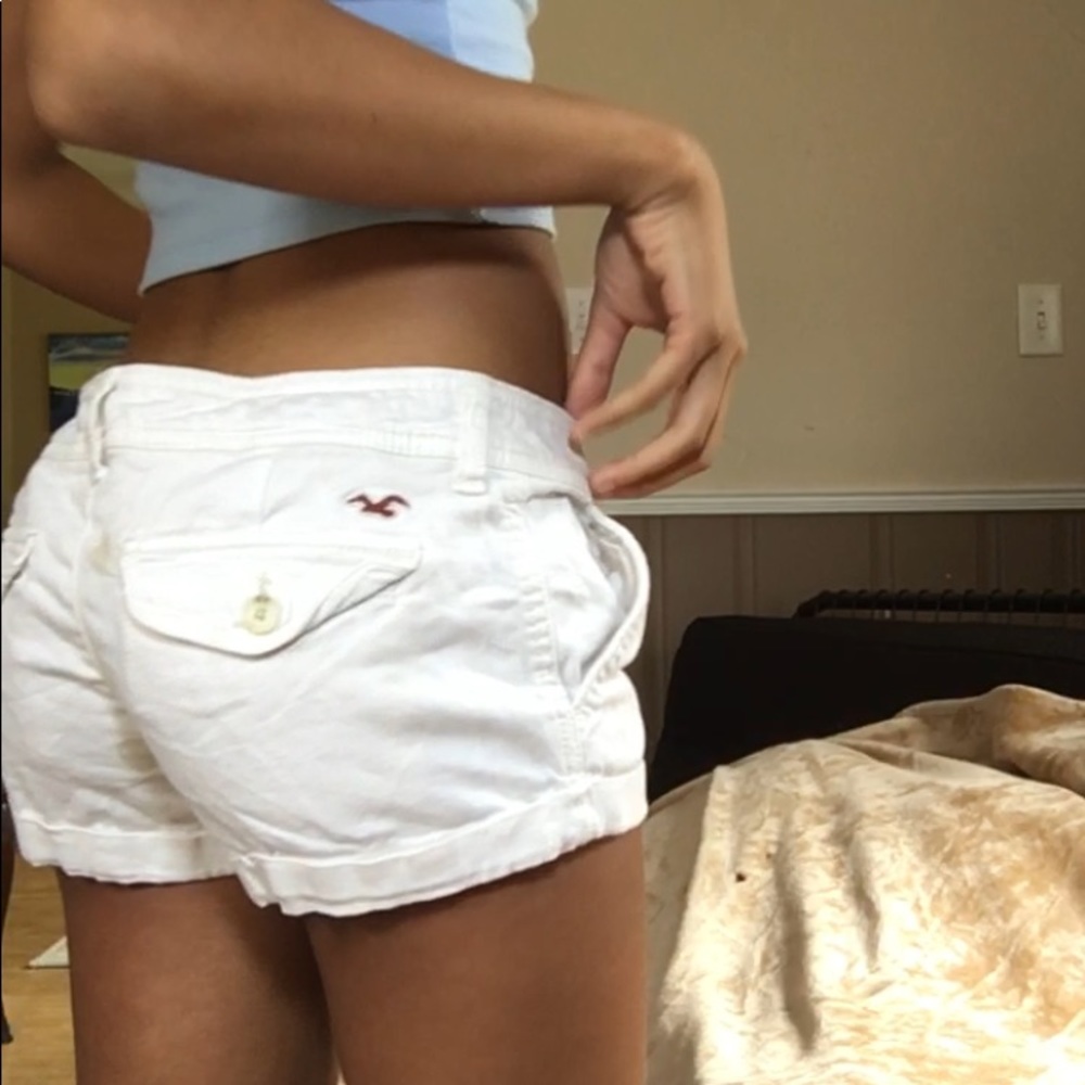 Hollister white shorts